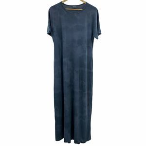 LuluRoe Blue Tie-Dye Maxi Dress Size L